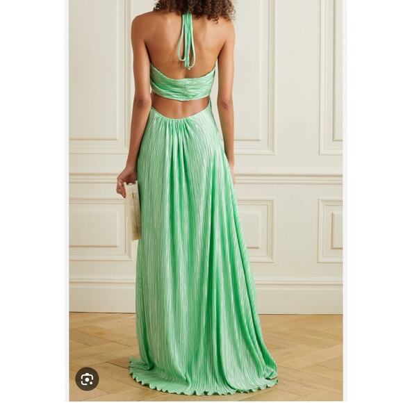 LOVESHACKFANCY Julissa Pleated Halter Maxi Dress - Picture 3 of 10